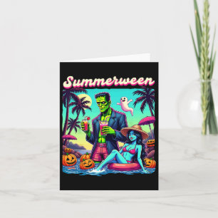 Cartão Summerbetween Summer Halloween Zombie Frankenstein