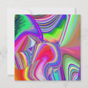 Cartão Summerrainbow, Abstrato 3D Rainbowart