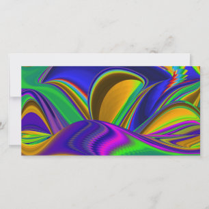 Cartão Summerrainbow, Abstrato 3D Rainbowart