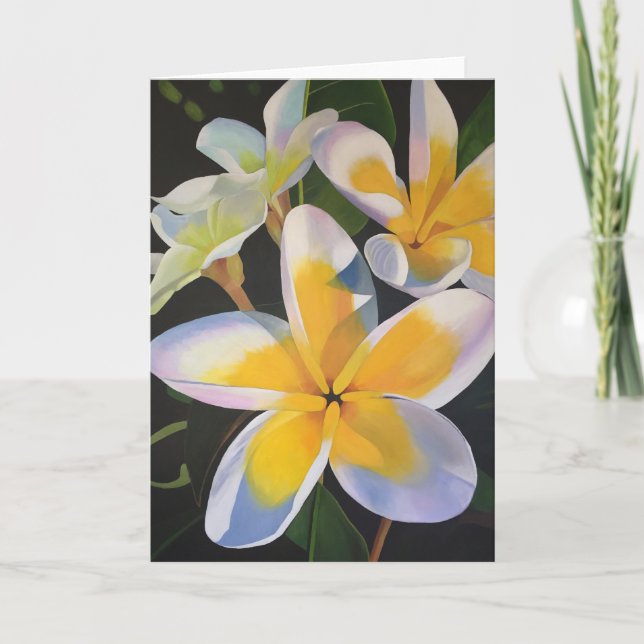 Cartão Summertime Frangipani Greeting Card - Blank (Frente)