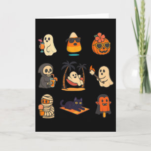 Cartão Summerwin Ghost Pumpkin Halloween Spooky Summer T