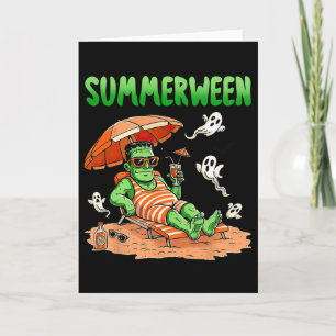 Cartão Summerwin Halloween Hello Summer Frankenstein Boo