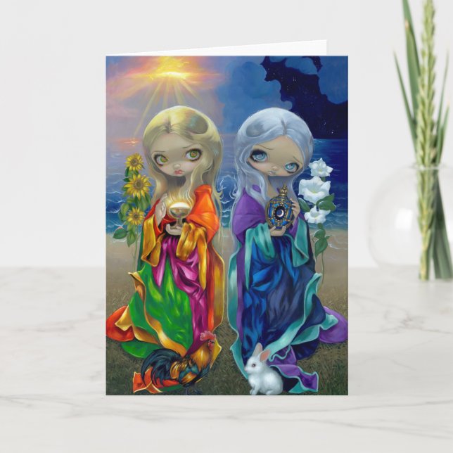 Cartão "Sun Child and Moon Child" Greeting Card (Frente)