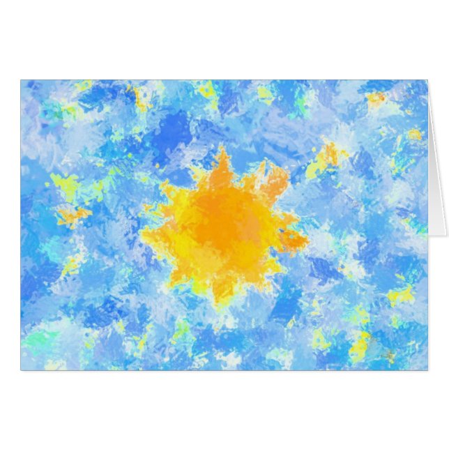 Cartão Sun líquido (Frente Horizontal)