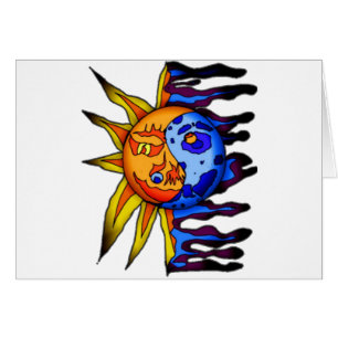 Cartão Sun/lua Yin Yang