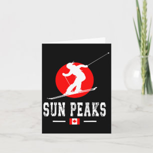 Cartão Sun Peaks Canada Ski Resort Rocky Mountain Canadi