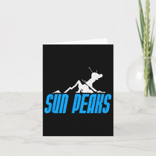 Cartão Sun Peaks Canada Skiing Snowboard Resort Distrital