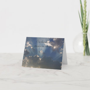 Cartão Sun Rays Through Clouds Sympathy Greeting Card