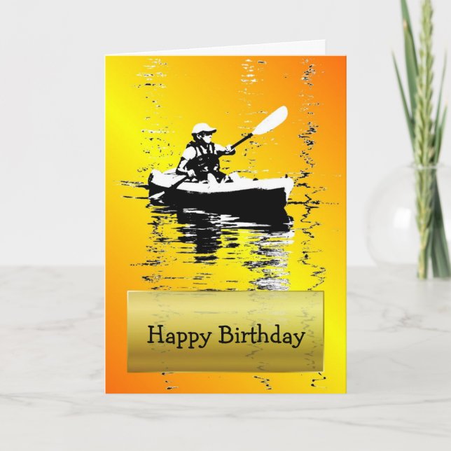 Cartão Sun Shine Kayak Happy Birthday Card (Frente)