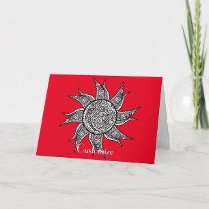 Cartão Sun Tattoo Thunder_Cove estilo Henna