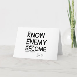 Cartão Sun Tzu: Conheça seu inimigo