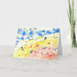 Cartão Sunburst Watercolour Greeting Card