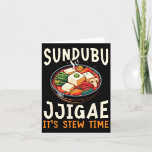 Cartão Sundubu Jjigae Comida asiática Foodie Coreano Ko