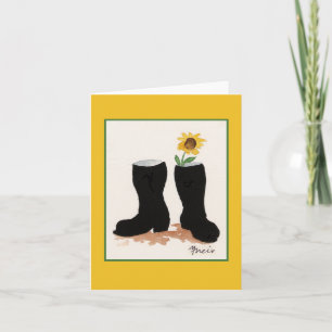 Cartão Sunflower and Boots
