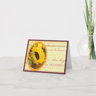 Cartão Sunflower and friends Notecard