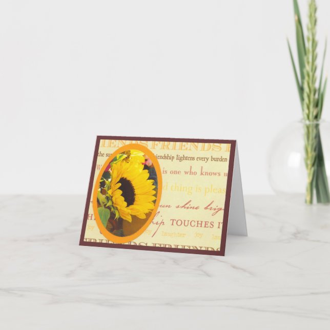 Cartão Sunflower and friends Notecard (Frente)