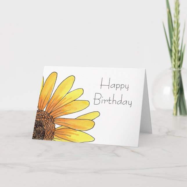 Cartão Sunflower Birthday Card (Frente)
