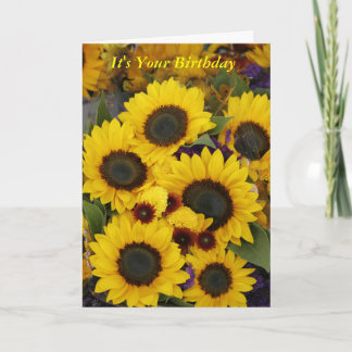 Cartão Sunflower Birthday Card