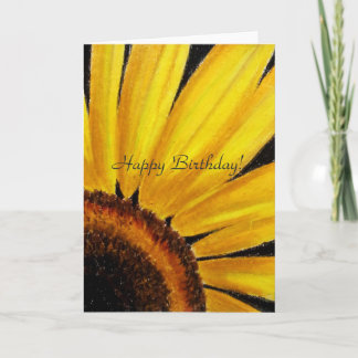 Cartão Sunflower Birthday greeting card