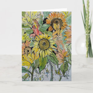 Cartão sunflower bouquet