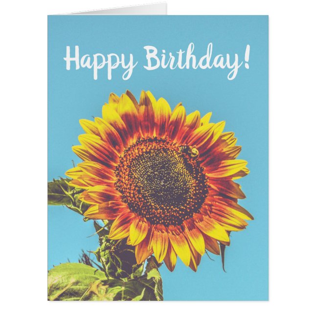 Cartão Sunflower & Bumblebee - Grande Aniversário Persona (Frente)