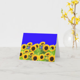 Cartão Sunflower Card Ucrânia Sinalizador Cores Liberdade