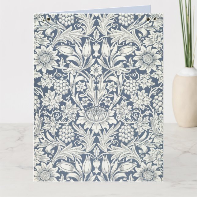 Cartão Sunflower Design (by William Morris) Large Card (Frente)
