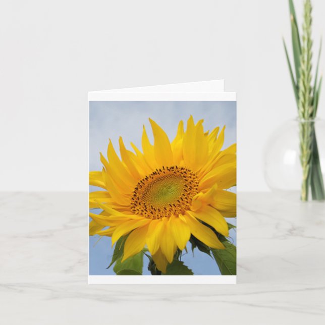 Cartão Sunflower Floral Blank Note Card (Frente)