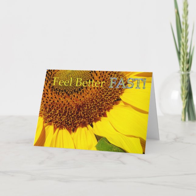 Cartão sunflower get well card (Frente)