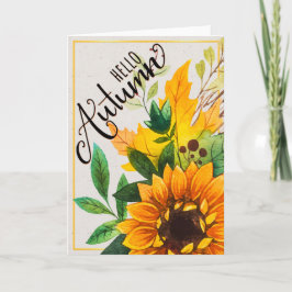Cartão Sunflower Hello Autumn