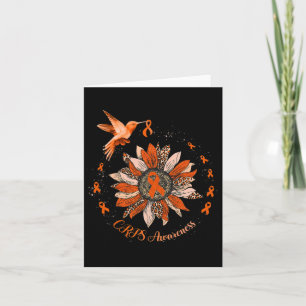 Cartão Sunflower Hummingbird Orange Ribbon Crps Warrior