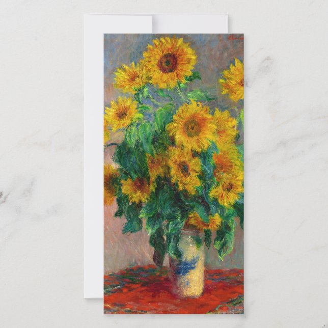 Cartão Sunflower Monet (Frente)
