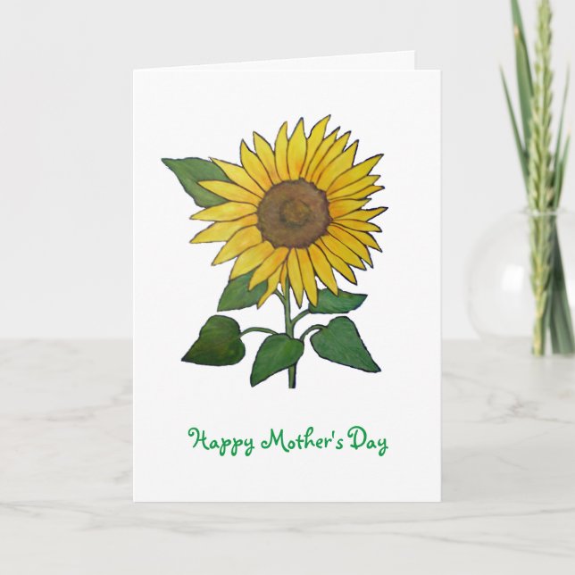 Cartão Sunflower Mother's Day Card (Frente)
