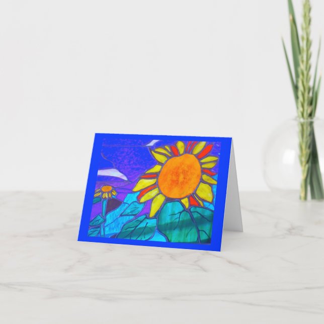 Cartão Sunflower Note Card (Frente)