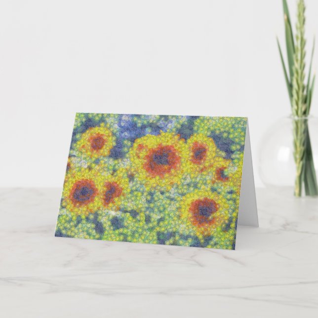 Cartão Sunflower Starry Night (Frente)