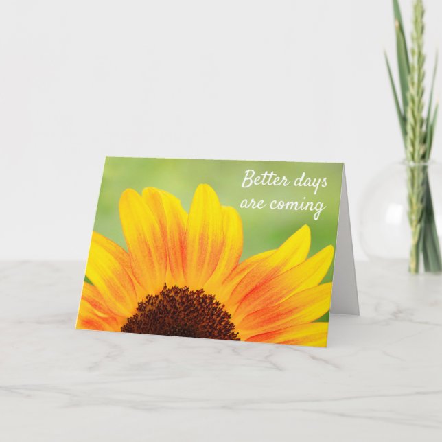Cartão Sunflower Stronger Than Cancer (Frente)