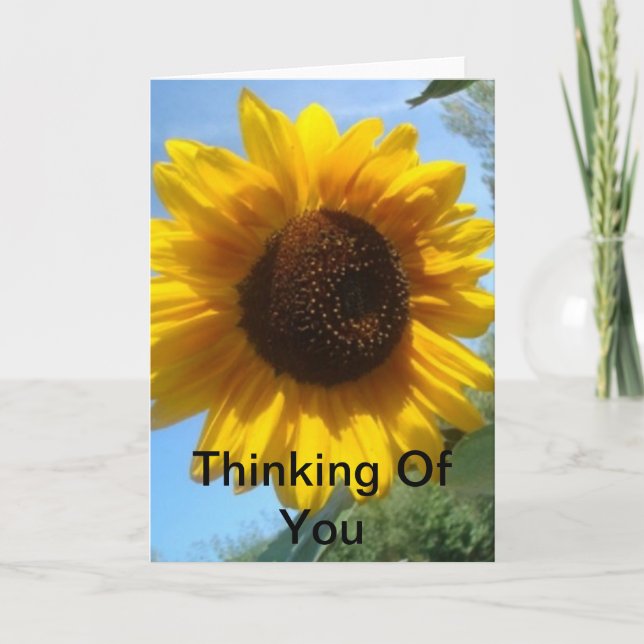 Cartão Sunflower Thinking Of You Card (Frente)