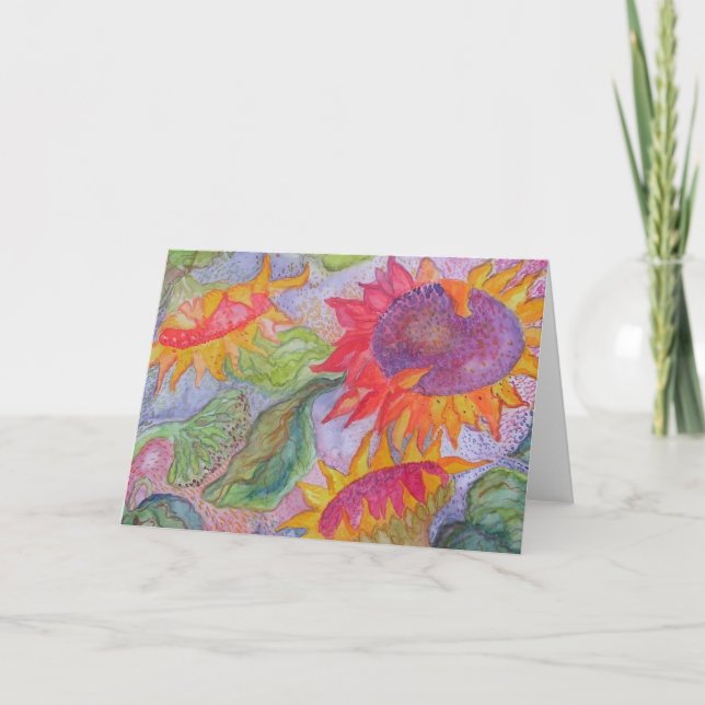 Cartão "Sunflowers" (Frente)