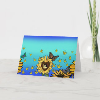 Cartão Sunflowers -n- Butterflies Greeting Cards