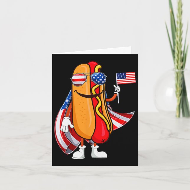 Cartão Sungles American Flag Usa Engraçado 4 De Julho 4 (Frente)
