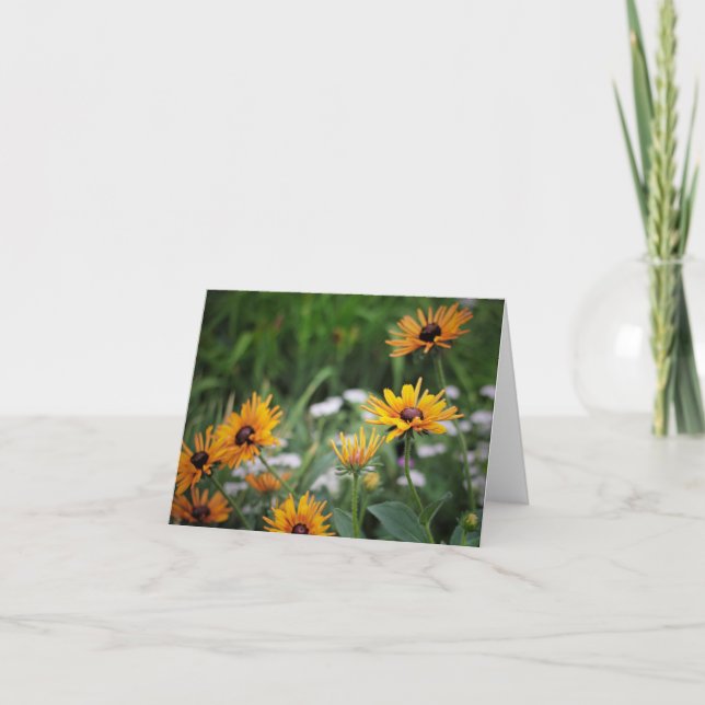Cartão Sunny Black-Eyed Susans Note Card (Frente)