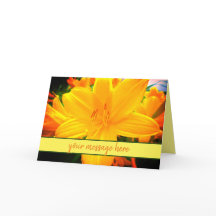 Sunny Cheerful Day Lily Flowers Carro de Mensagens