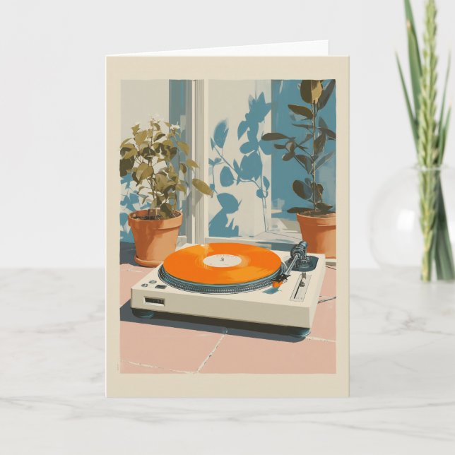 Cartão Sunny Turntable with Orange Vinyl (Frente)