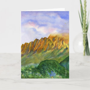 Cartão Sunrise Cliffs Kauai Hawaii Blank greeting Card