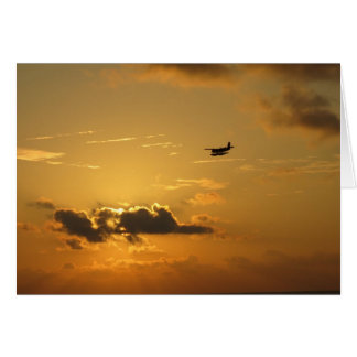 Cartão Sunrise e hidroavião nas Maldivas