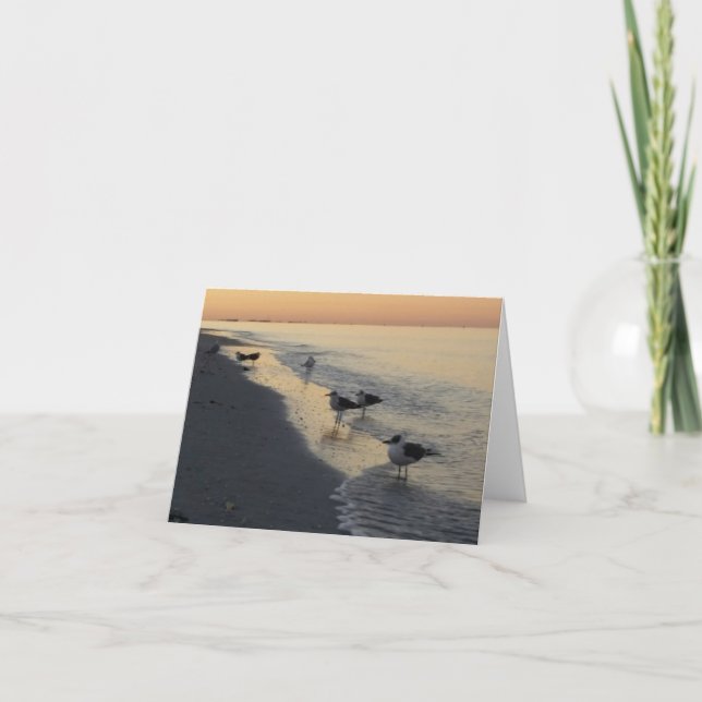 Cartão Sunrise na Sunset Beach (Frente)