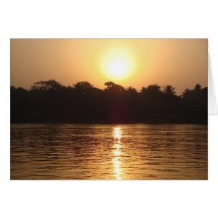 Cartão Sunrise no Ganges