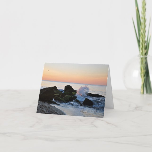 Cartão Sunrise on Cape Cod- Falmouth, MA Blank Notecard (Frente)