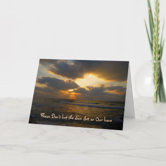 Cartão Sunset Apology Card