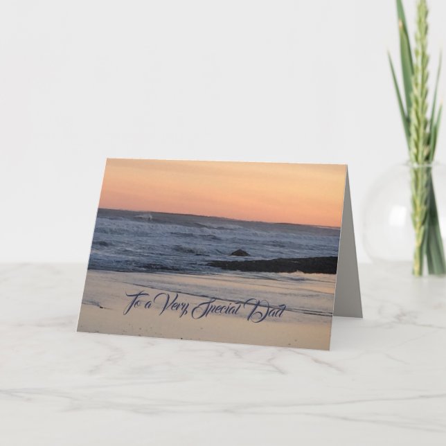 Cartão Sunset Beach Um Pai Muito Especial (Frente)